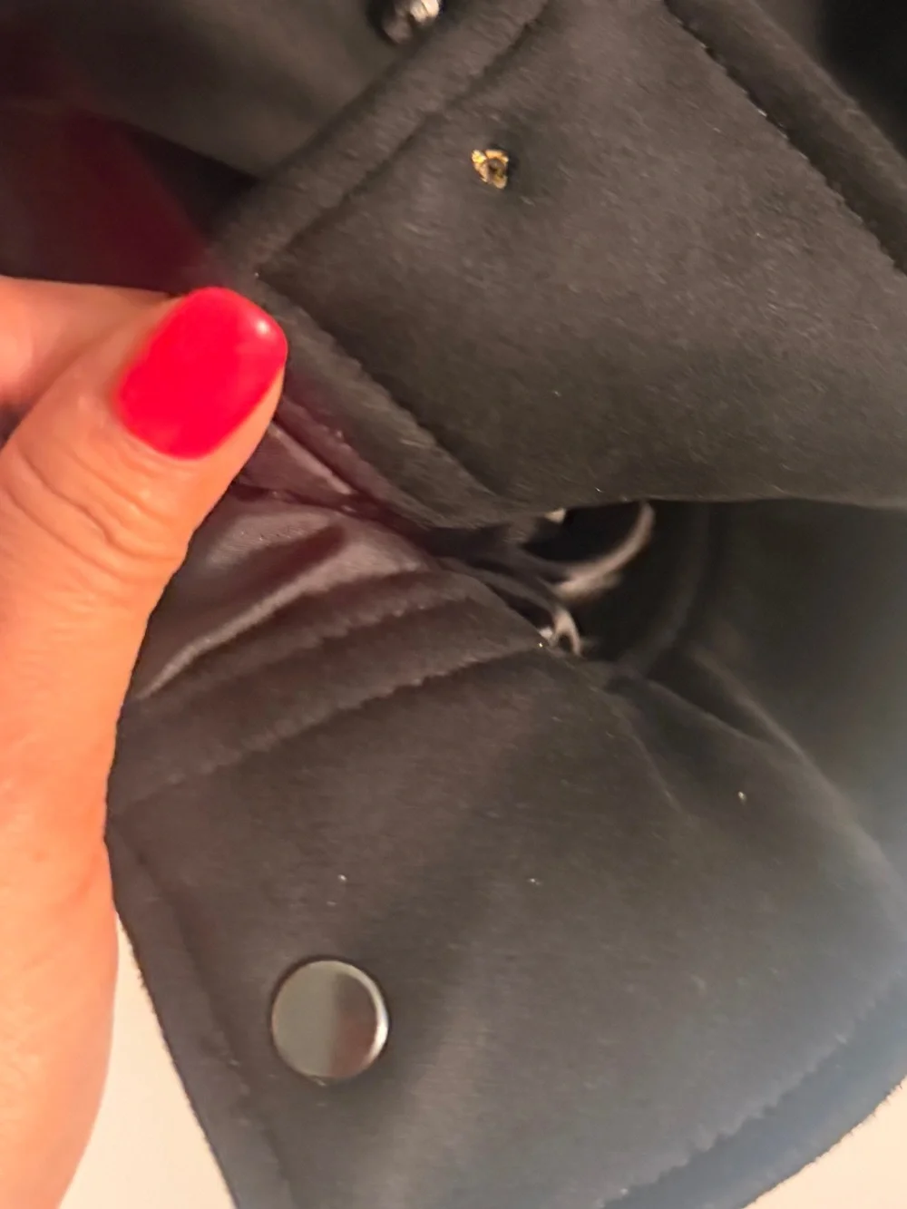 Black Faux Suede  Snap-Front Men’s Jacket (missing a few buttons)